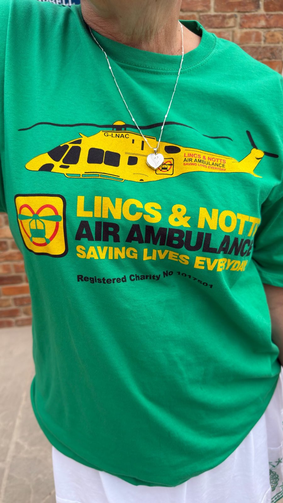 Wearing the air ambulance colours