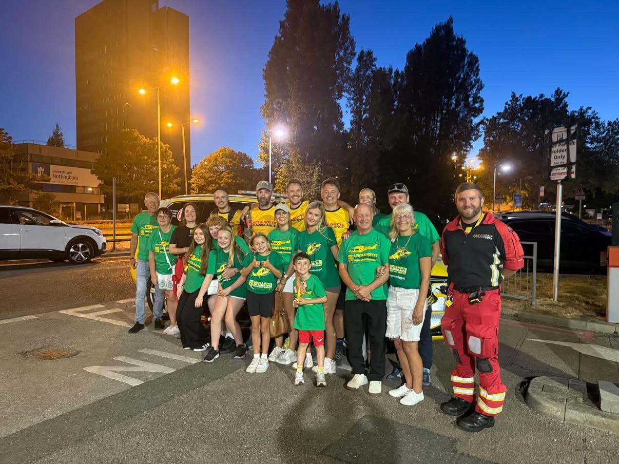 Family, supporters and the crew at Queen's Medical Centre