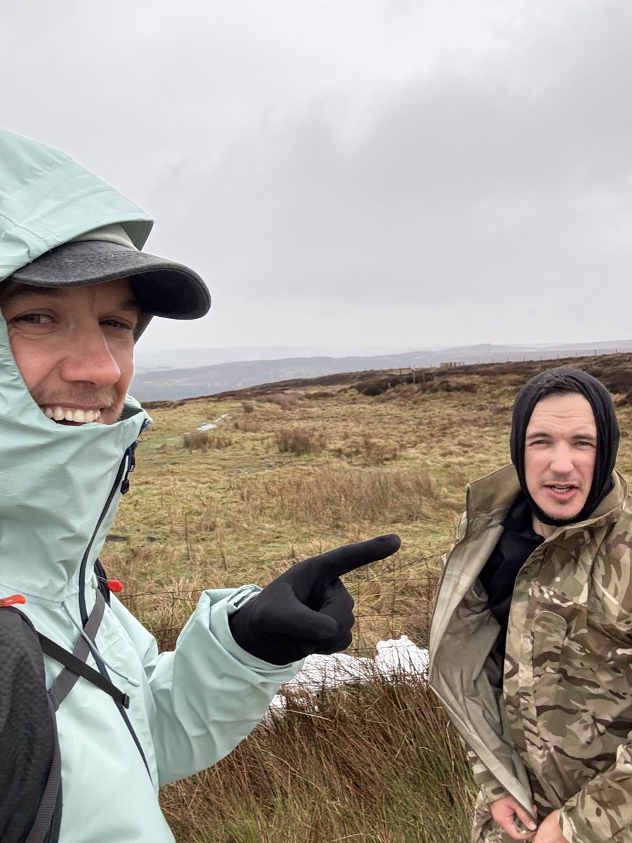 Matt and Jay on a hike