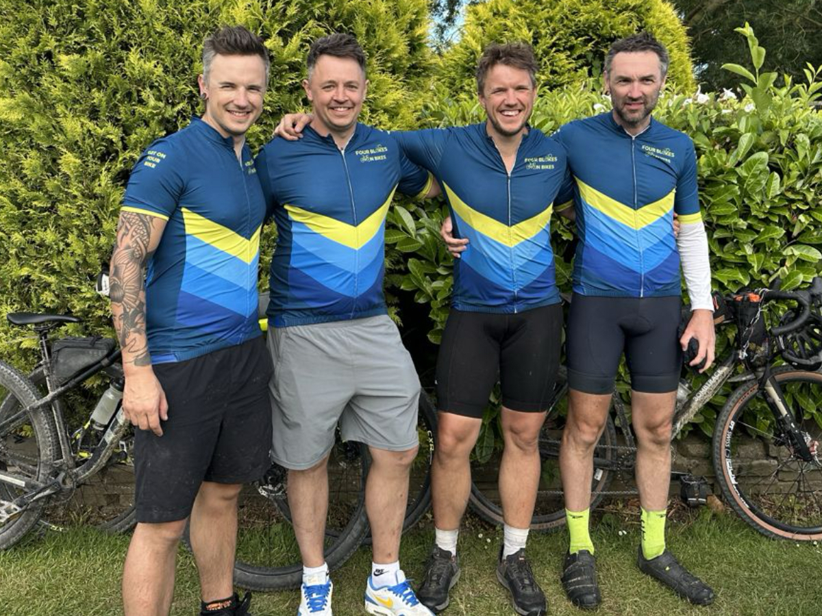 The four of us out on the bikes
